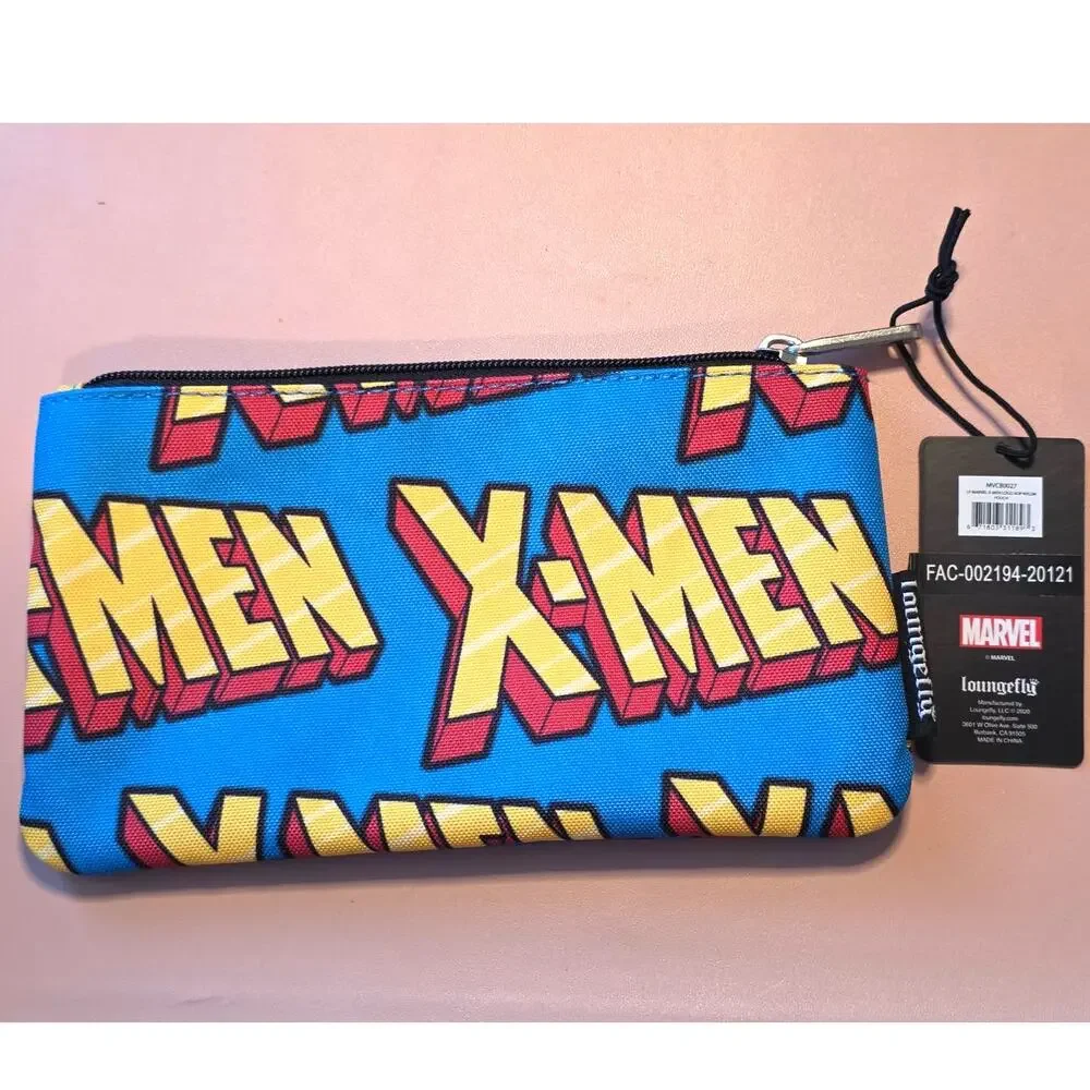 Loungefly Marvel X-MEN Logo Nylon Pouch Cosmetic Pencil Pouch | NWT
